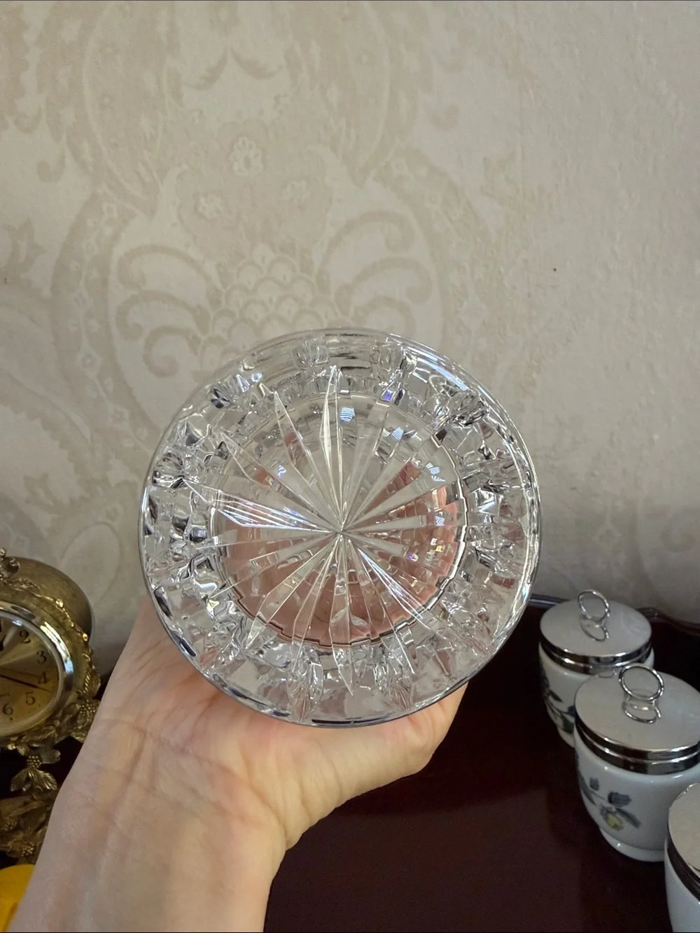 Vintage Waterford Crystal diamond cut Vase